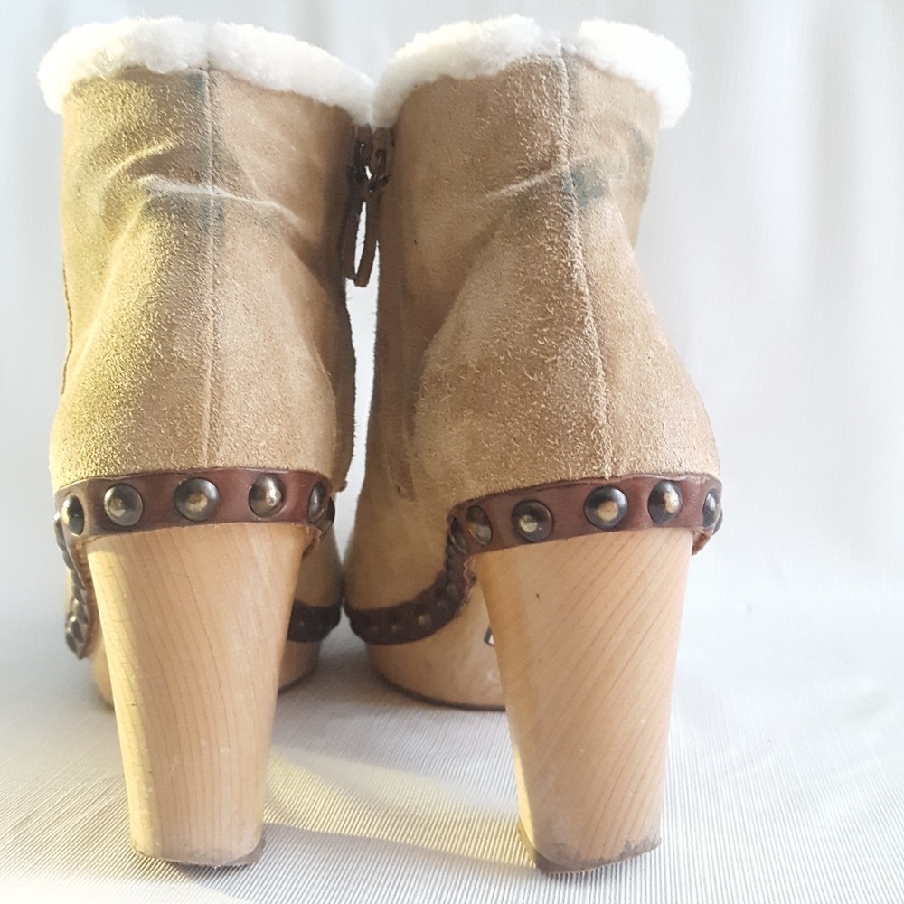 Barneys New York Tan Heeled Boots - Picture 5 of 9